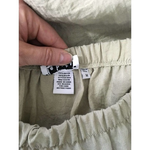 Habitat Clothes to Live In Womens Skirt Flared Bottom Maxi Beige Size M - Picture 11 of 11